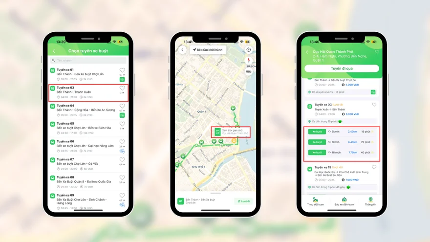 Theo dõi xe buýt theo thời gian thực