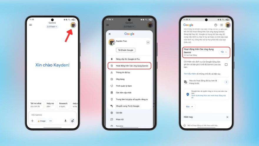 Google Gemini có xem tin nhắn của người dùng