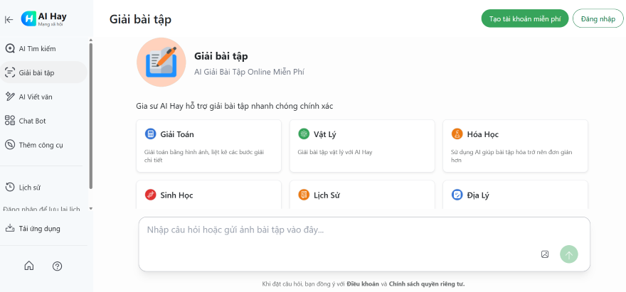 Top 9 AI giải bài tập miễn phí nhanh và dễ hiểu