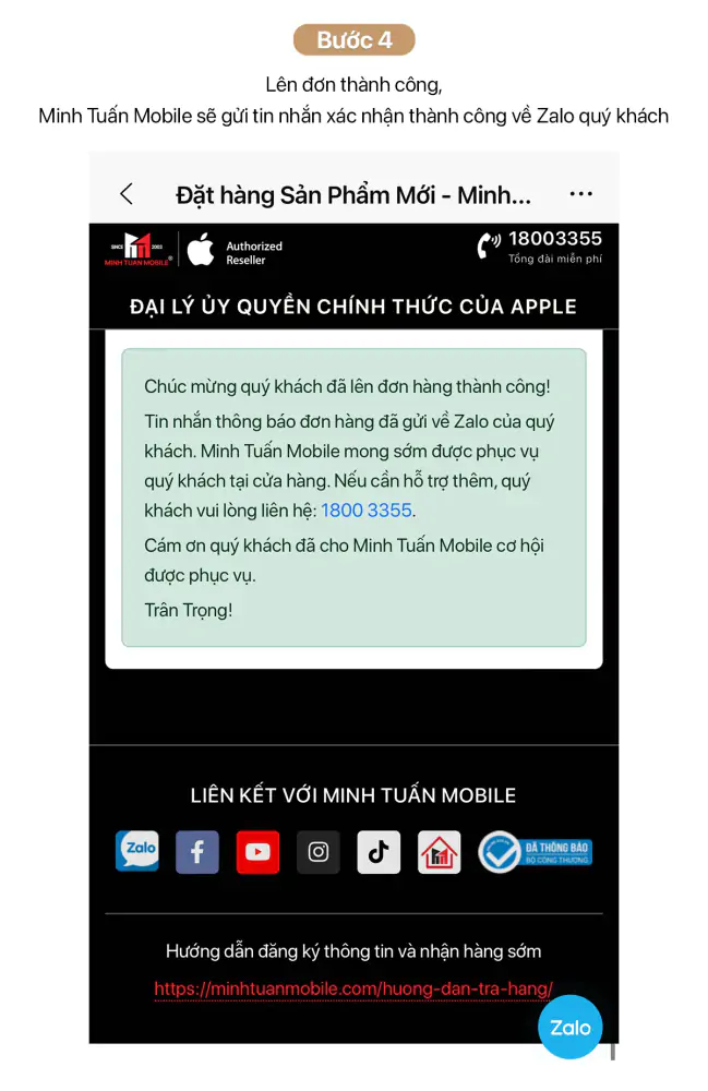 Xác nhận thành công