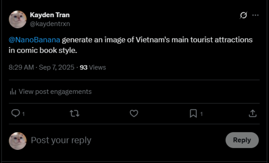 Cách sử dụng Nano Banana trên X