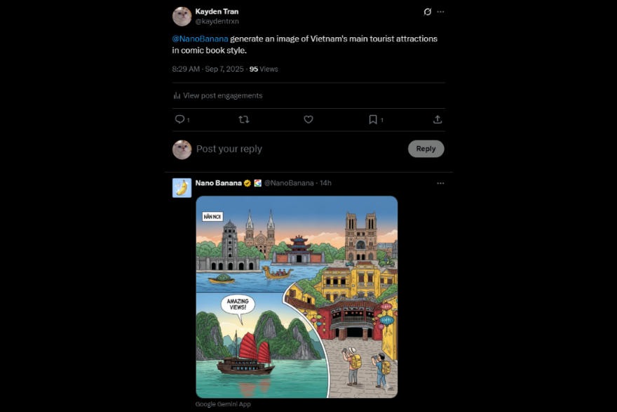Cách sử dụng Nano Banana trên X