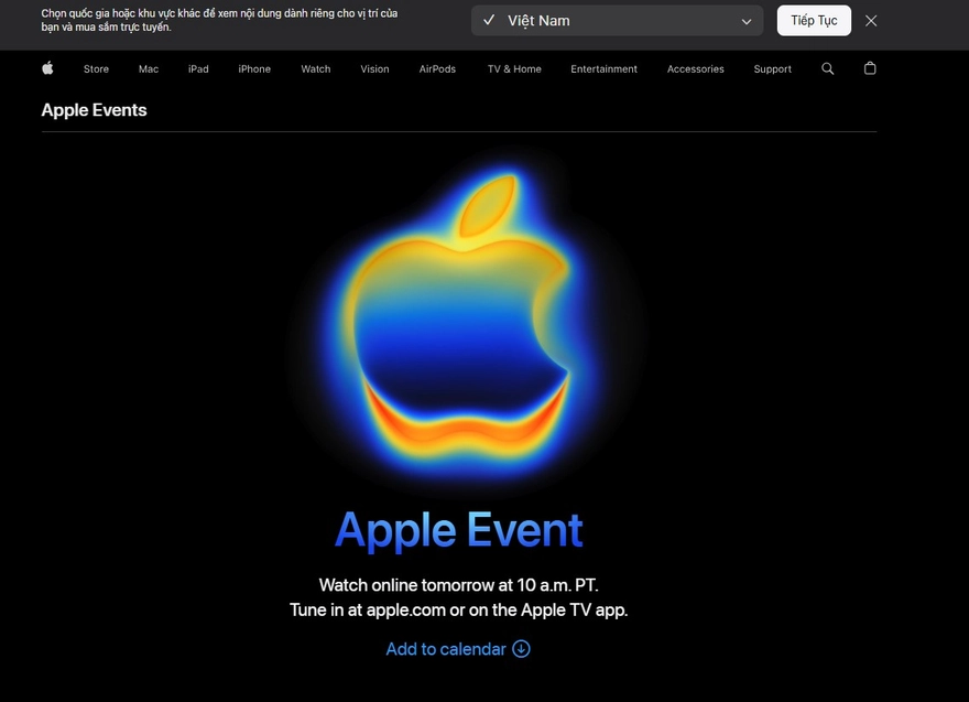 Cách xem sự kiện ra mắt sản phẩm của Apple tháng 9/2025