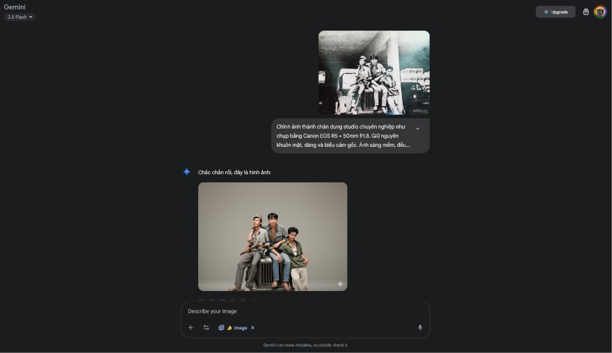 phục chế ảnh bằng AI