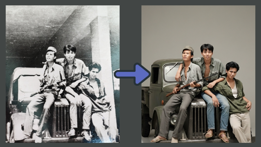 cách phục chế ảnh cũ bằng AI