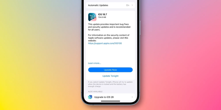 So sánh iOS 18.7 và iOS 26: nên cập nhật phiên bản nào?