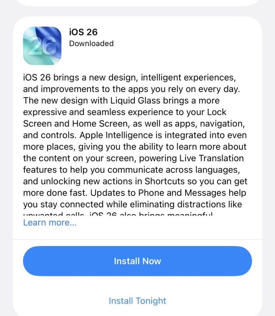 bản iOS 26.0 độc quyền cho iPhone 17