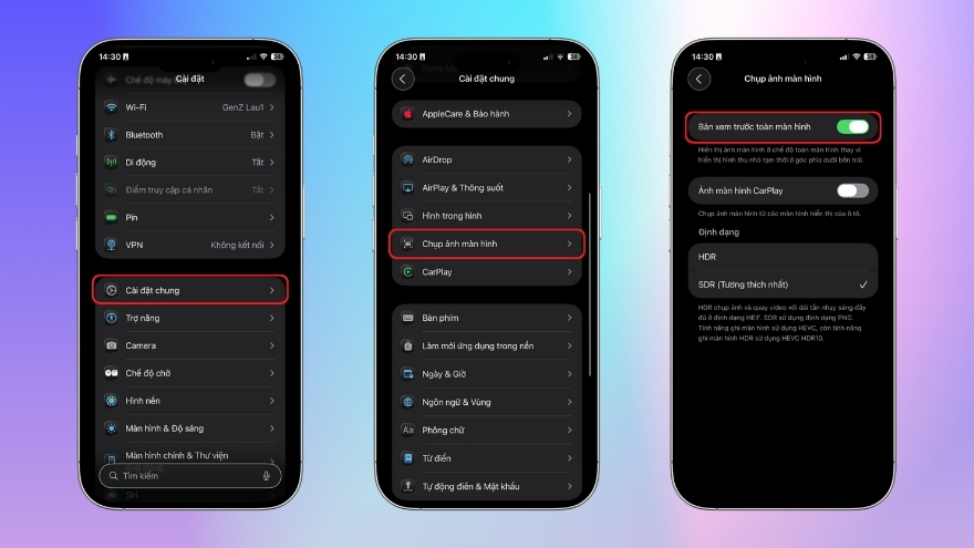 Cách tắt bản xem trước mỗi khi chụp ảnh màn hình trên iOS 26