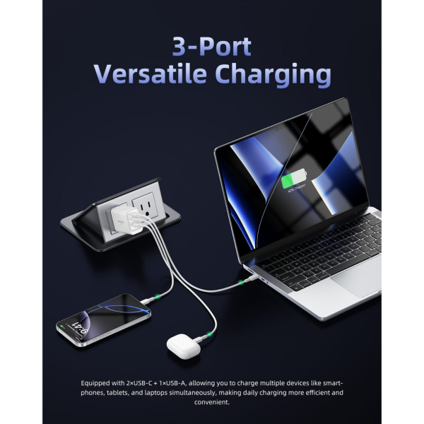 Ba cổng sạc đa năng