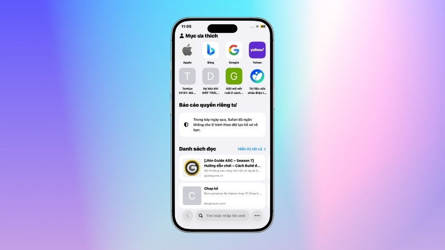 Cách đưa thanh tìm kiếm Safari lên đầu trên iOS 26