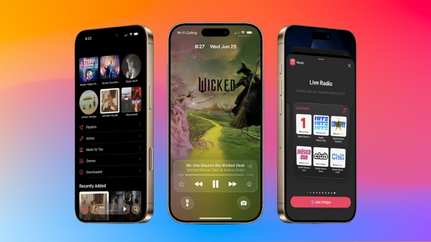 Apple Music trên iOS 26.1 Vuốt trái phải để đổi nhạc
