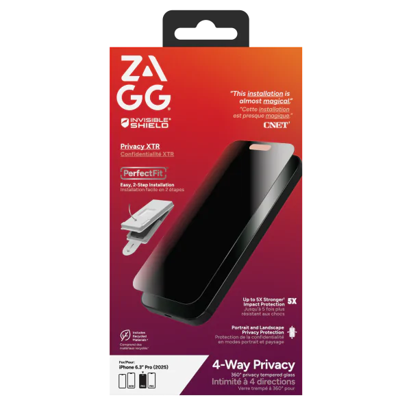 Cường lực chống nhìn trộm iPhone 17 Pro Max ZAGG InvisibleShield XTR