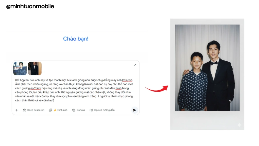 Trào lưu giúp tạo ảnh ý nghĩa với người thân bằng Gemini