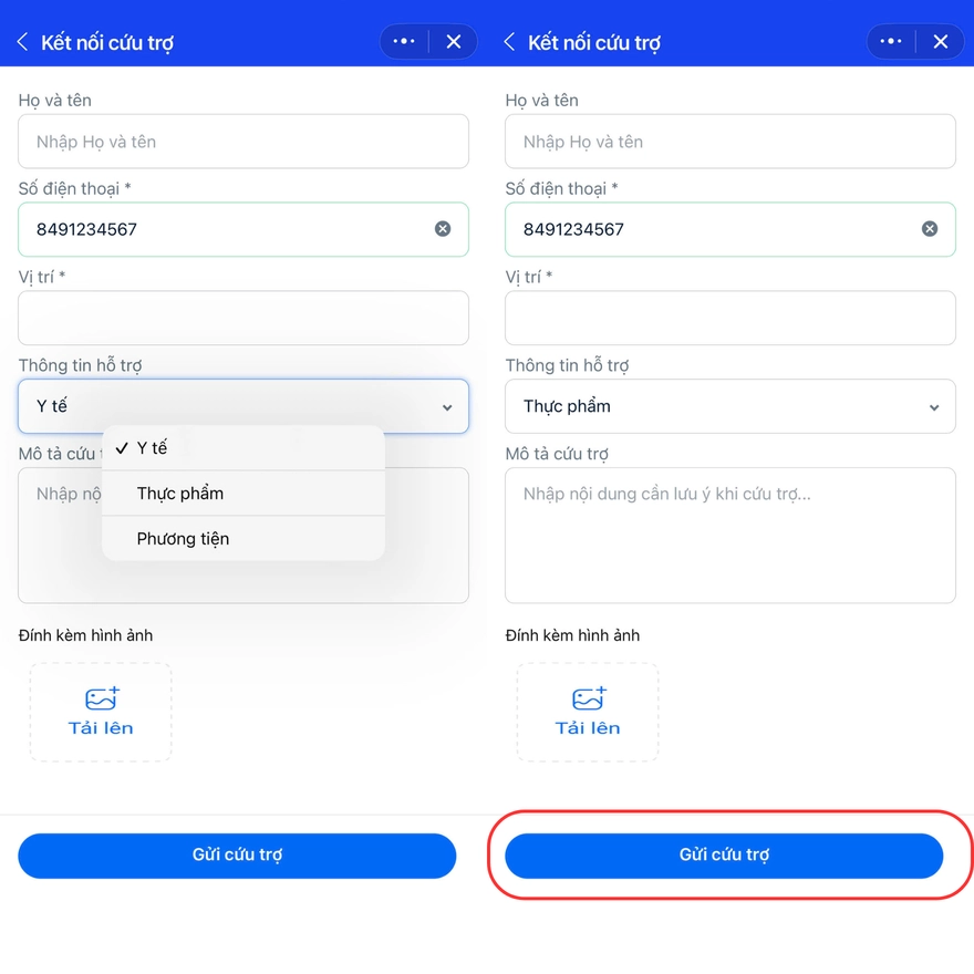 Kêu gọi cứu trợ SOS trên Zalo trước siêu bão số 10 Bualoi