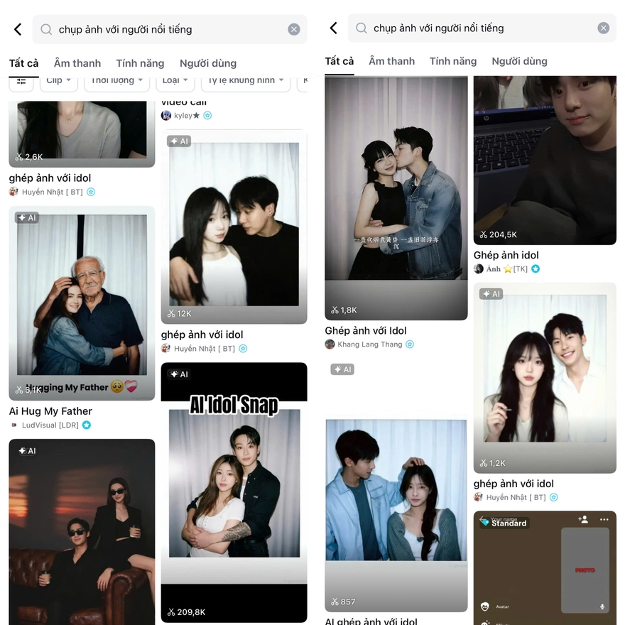 Trào lưu tạo ảnh cùng idol bão mạng trên TikTok