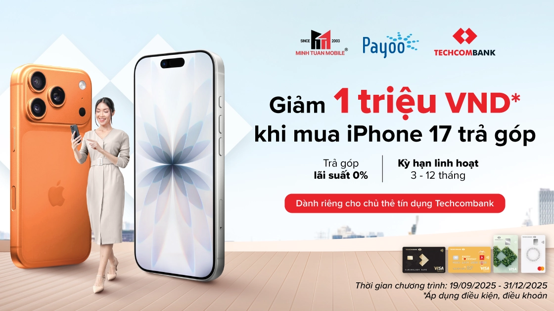ưu đãi techcombank khi mua iphone 17