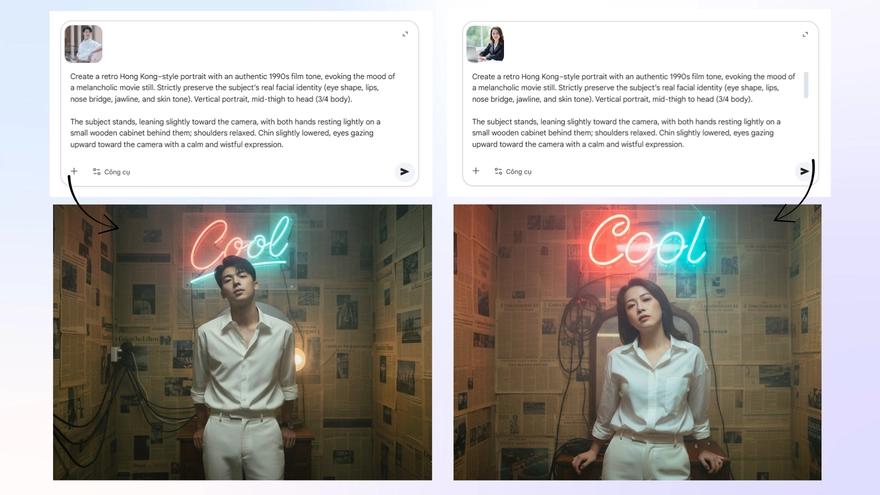 Tạo ảnh phong cách HongKong thập niên 90 với AI