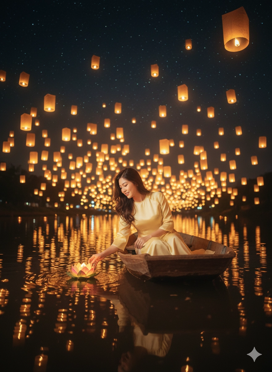 Check-in phố cổ hoa đăng chỉ bằng 1 câu lệnh