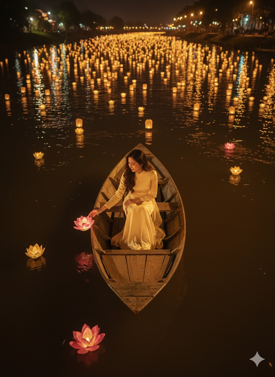 Check-in phố cổ hoa đăng chỉ bằng 1 câu lệnh