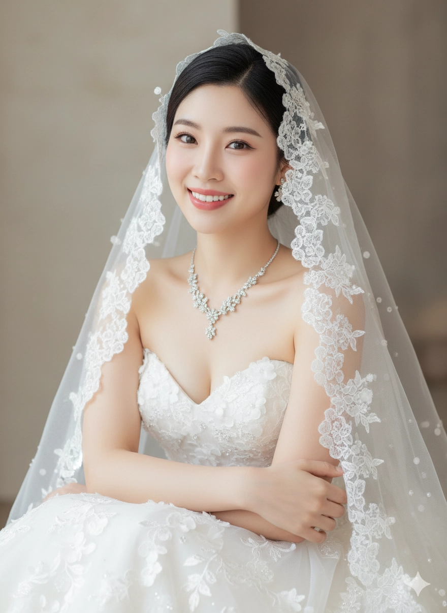 Câu lệnh AI tạo concept nàng dâu đẹp lung linh