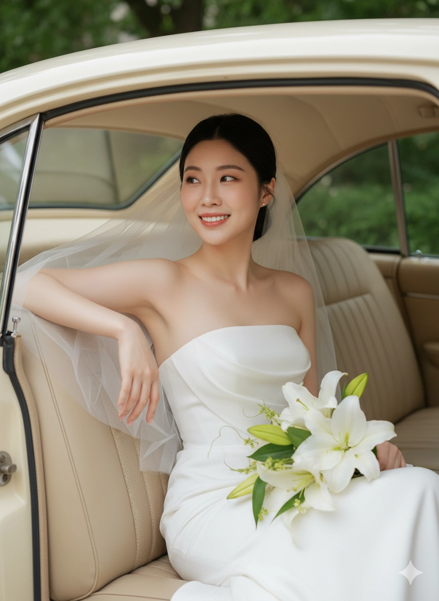 Câu lệnh AI tạo concept nàng dâu đẹp lung linh