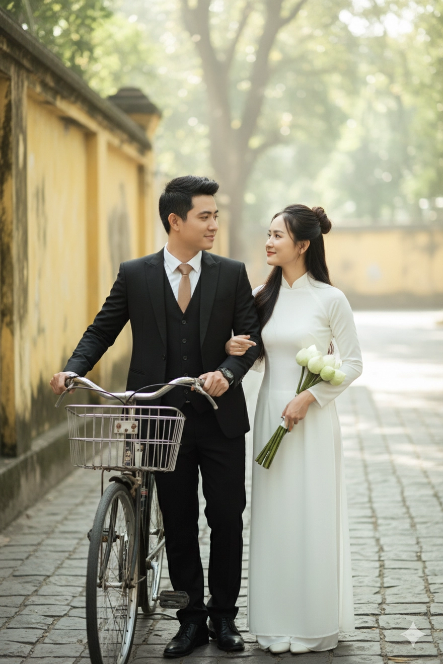 Tổng hợp câu lệnh tạo bộ ảnh cưới thanh xuân thời 7x 8x