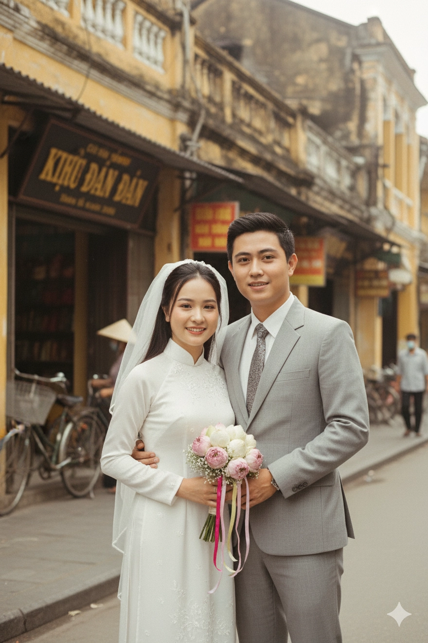 Tổng hợp câu lệnh tạo bộ ảnh cưới thanh xuân thời 7x 8x