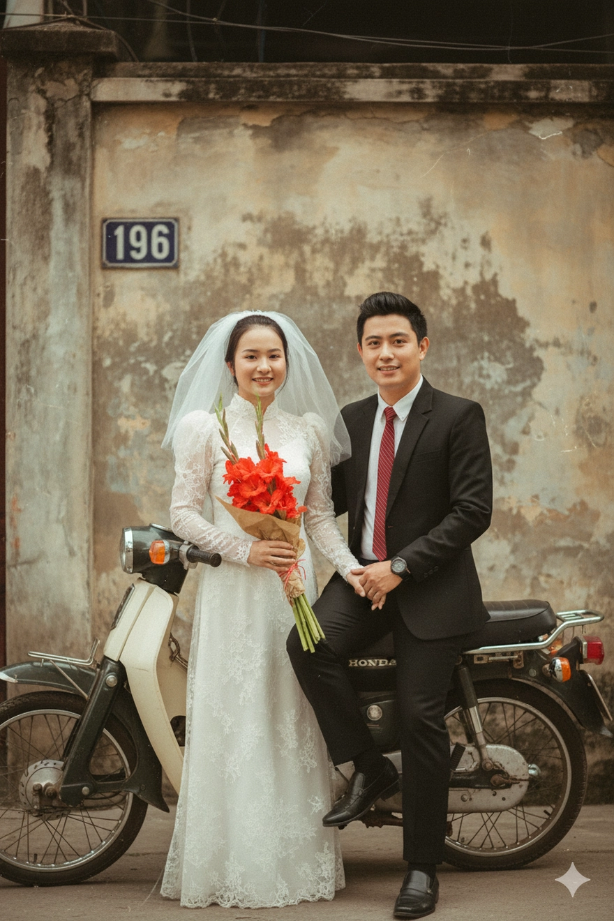 Tổng hợp câu lệnh tạo bộ ảnh cưới thanh xuân thời 7x 8x