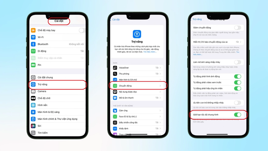 Cách bật/tắt 120Hz trên iPhone 17 tối ưu pin, không lo lag
