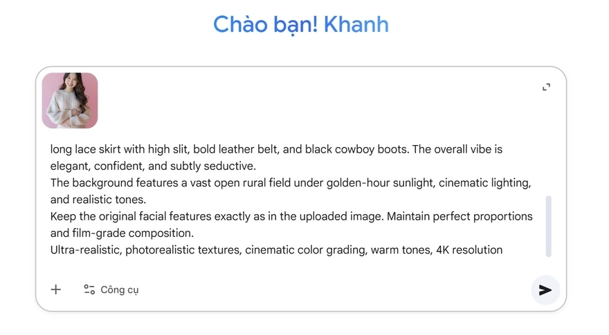 Tạo ảnh phong cách cao bồi siêu bảnh với Gemini