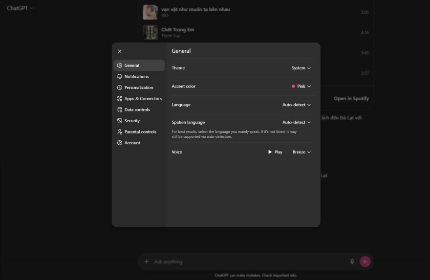 Cách kết nối và sử dụng ChatGPT với Spotify