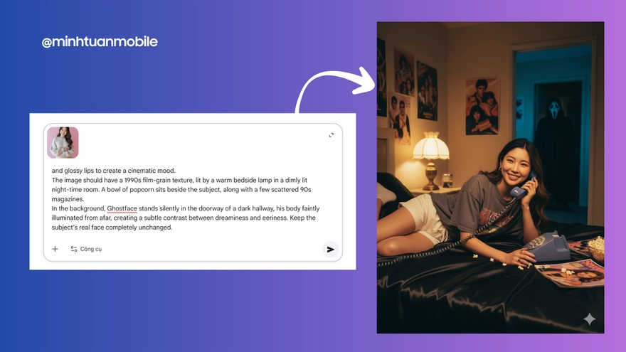 Câu lệnh Gemini tạo ảnh Ghost Face viral giới trẻ