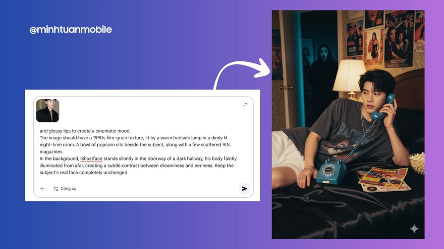 Câu lệnh Gemini tạo ảnh Ghost Face viral giới trẻ