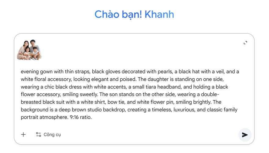 Câu lệnh tạo ảnh gia đình bằng AI đẹp như chụp studio
