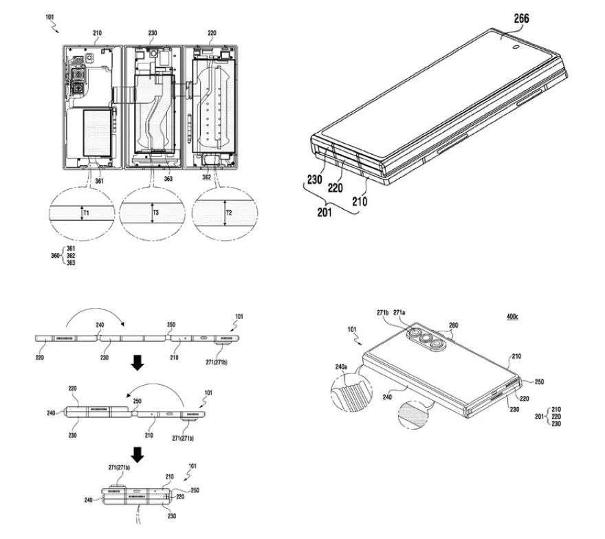 Điện thoại gập ba Samsung có pin khủng-2