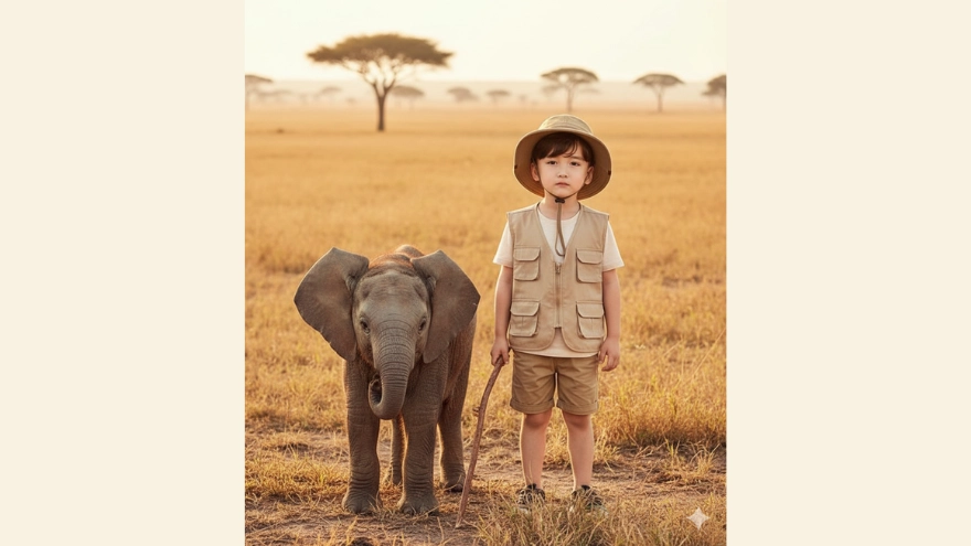 Câu lệnh tạo ảnh bé yêu với thú cưng bằng Gemini