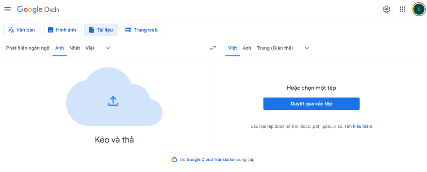 Google thử nghiệm tính năng mới trên Google Dịch