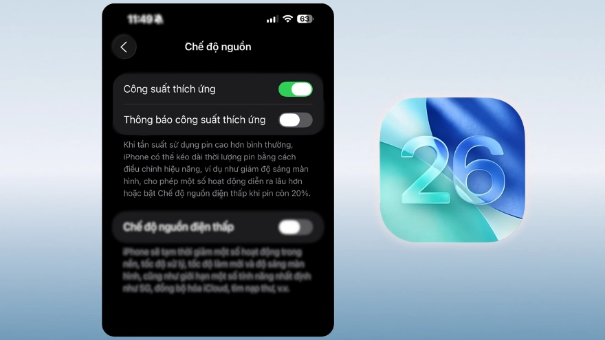Mẹo kéo dài tuổi thọ và thời lượng pin trên iOS 26