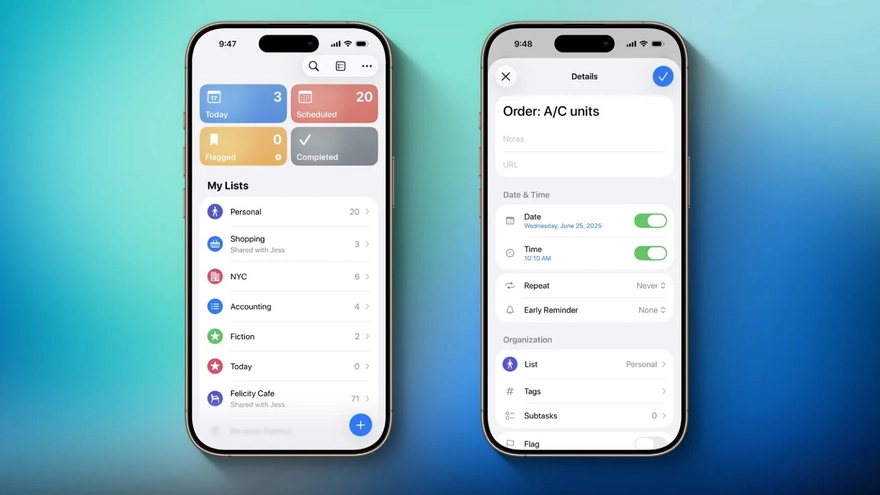Quản lý thông minh hơn với ứng dụng Lời nhắc trên iOS 26