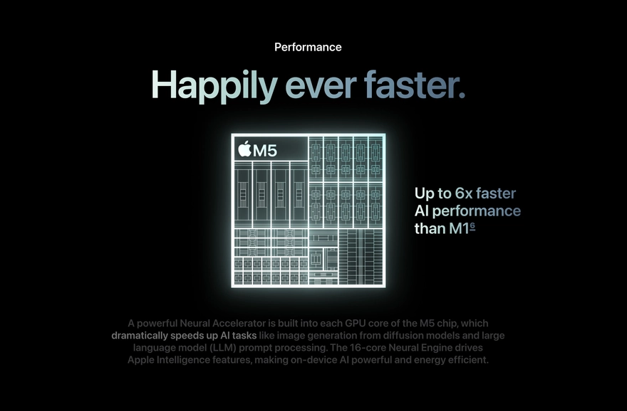 Apple Chip M5: Mạnh hơn thế hệ trước, mở kỷ nguyên AI