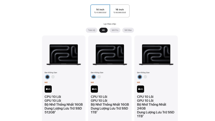 Apple ra mắt MacBook Pro M5 14 inch có gì mới?