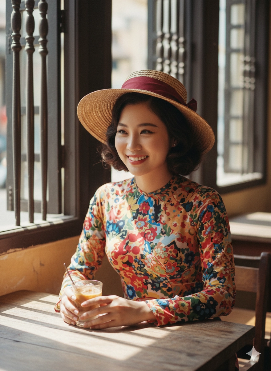 Câu lệnh AI tạo ảnh cô ba Sài Gòn thập niên 60