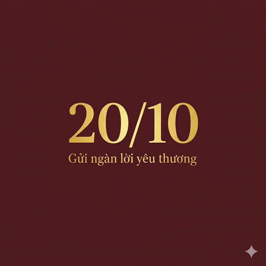 Câu lệnh tạo thiệp chúc mừng 20/10 gửi gắm lời yêu thương