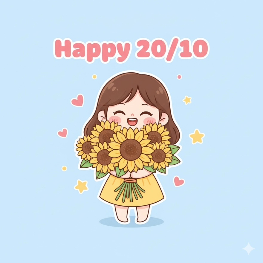 Câu lệnh tạo thiệp chúc mừng 20/10 gửi gắm lời yêu thương