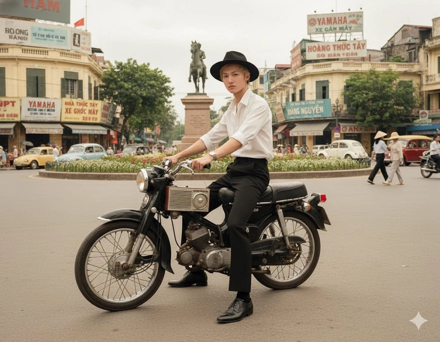 Prompt tạo ảnh check in Sài Gòn những năm 1990s 