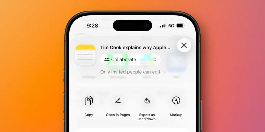 Ứng dụng Ghi chú mới trên iOS 26 
