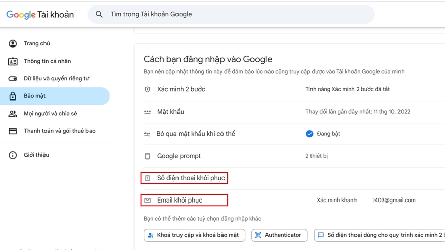 Cách khôi phục mật khẩu Gmail bằng trợ giúp từ bạn bè