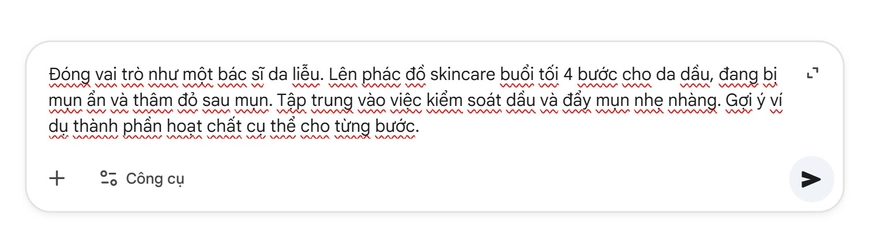 Nhờ Gemini AI gợi ý routine skincare ngay tại nhà