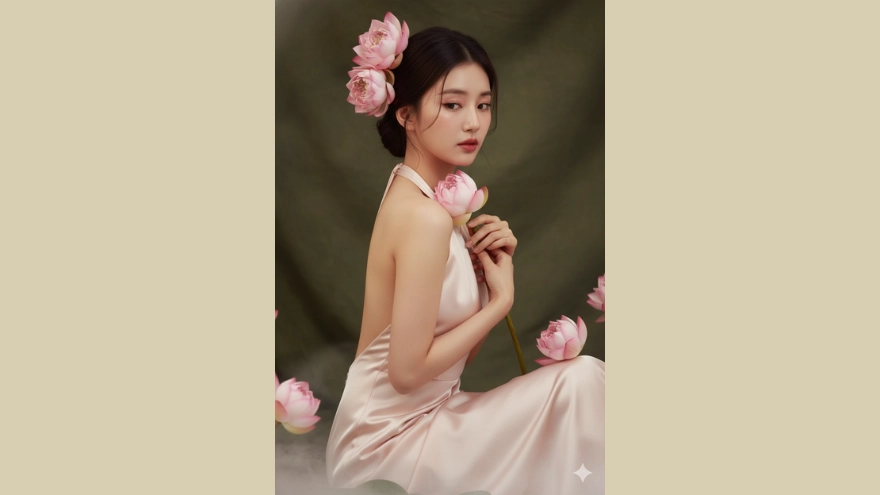 Prompt tạo ảnh nàng thơ áo dài sang trọng và thướt tha