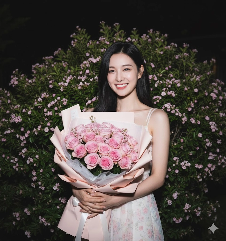 Dùng Gemini tạo ảnh ôm bó hoa chỉ 1 câu lệnh 